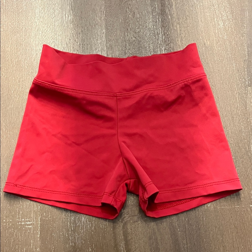 Girls red dance Shorts